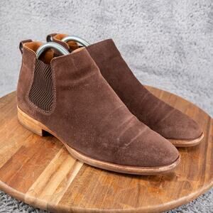 Kork Ease Kit Suede Leather Chelsea Boots Ankle Booties - Brown - Sz 8.5
